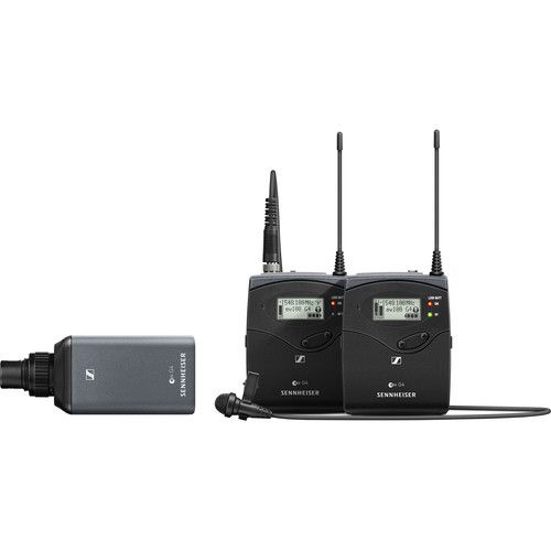 젠하이져 Sennheiser EW 100 G4 2-Person Camera-Mount Wireless Combo Microphone System Kit (G: 566 to 608 MHz)