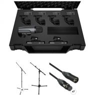 Sennheiser Drum Miking Kit with Stands & Cables