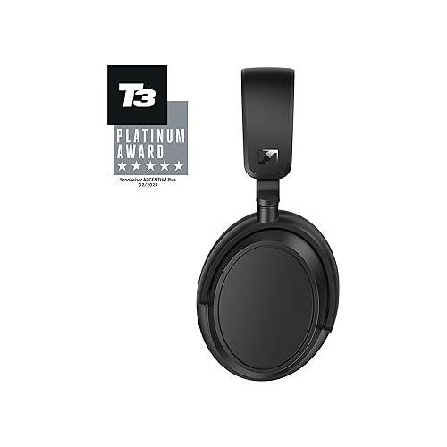  Sennheiser ACCENTUM Plus Wireless Bluetooth Headphones - Quick-Charge Feature, 50-Hr Battery Playtime, Adaptive Hybrid ANC, Sound Personalization, Touch Controls - Black