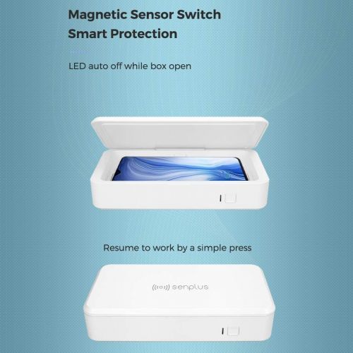  Senplus Cell phone sanitizer,uv light Sanitizer with 15W Wireless Charging uv Sanitizer