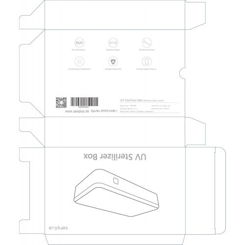  Senplus Cell phone sanitizer,uv light Sanitizer with 15W Wireless Charging uv Sanitizer