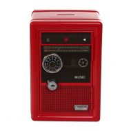 Sense - Mart Old Clasic Retro Design Metal Safe Piggy Bank With Dual Safe Lock (Red Cassete Recorder)
