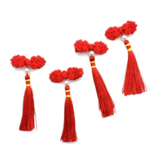  SenseYo Chinese Knot and Tassel Hair Dress, Girls Headpicece Hairpin, 2 Pairs
