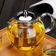 Sensecrol Teekanne Glas Hohe Kapazitat hitzebestandiges Glas Teekanne mit abnehmbarem Infuser