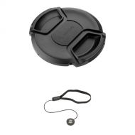 Sensei 58mm Center Pinch Snap-On Lens Cap and Cap Keeper Lens Cap Holder Kit