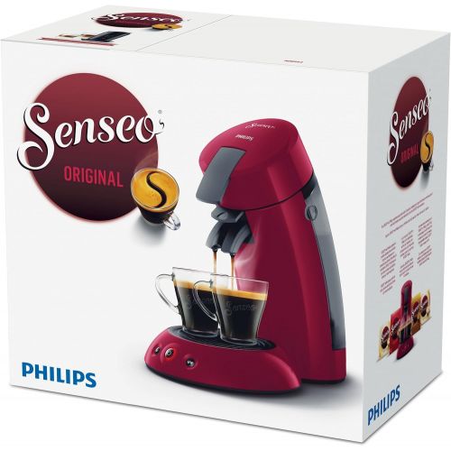  Senseo Original HD6553/80Free Standing Key Machine in Capsules 0.7L Red Coffee Machine (Free-Standing PedalCoffee Capsules, Red, Cup, Plastic, Buttons)