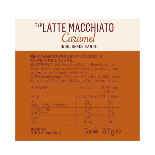  [아마존 핫딜]  [아마존핫딜]Senseo Typ Latte Macchiato Caramel, 10 Pads fuer 5 Kaffee, 5er Pack (5 x 87 g)