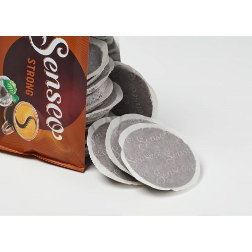  Senseo Strong Dark Roast Coffee Pods, 16 Count (Pack of 10) - Single Serve Coffee Pods Bulk Pack for Senseo Coffee Machine - Compostable Coffee Pods for Hot or Iced Coffee, Cold Br