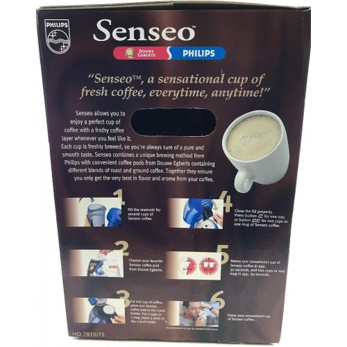  Senseo HD7810 gourmet single serve coffee maker in blue.