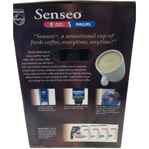  Senseo HD7810 gourmet single serve coffee maker in blue.