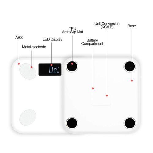  Sensitives Bluetooth Body Fat Scale Smart BMI Digital Bathroom Wireless Weight Floor Scale Body...