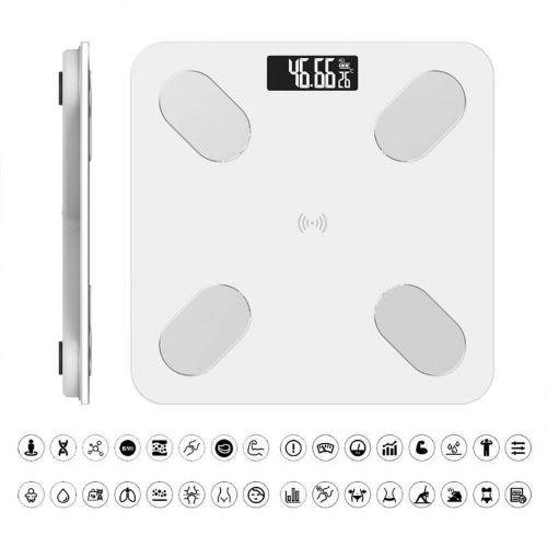  Sensitives Bluetooth Body Fat Scale - Smart BMI Scale Digital Bathroom Wireless Weight Scale, Body Composition Analyzer with Smartphone App,Charging Type2