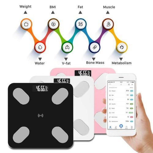  Sensitives Bluetooth Body Fat Scale - Smart BMI Scale Digital Bathroom Wireless Weight Scale, Body Composition Analyzer with Smartphone App,Charging Type2