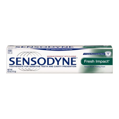  Sensodyne Fresh Impact Sensitivity Toothpaste for Sensitive Teeth and Extra Fresh Taste, 4 Ounce Tubes...