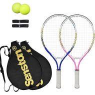 Senston 17/23 inch Tennis Racket for Kids 2-Pack Boys Girls Tennis Racquets Kids Complete Tennis Set with Balls