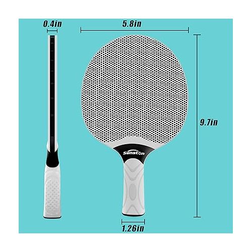  Senston Table Tennis Rackets Set, Professional Table Tennis Racket with 3 Balls, Composite Rubber Ping Pong Paddle Set
