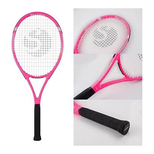  Senston 27 inch Tennis Racket Professional Tennis Racquet,Good Control Grip,Strung with Cover,Tennis Overgrip, Vibration Damper