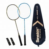 Senston 100% Full Carbon Fiber Badminton Set Graphite Badminton Racket Set Graphite Badminton Racquet with Racket Cover