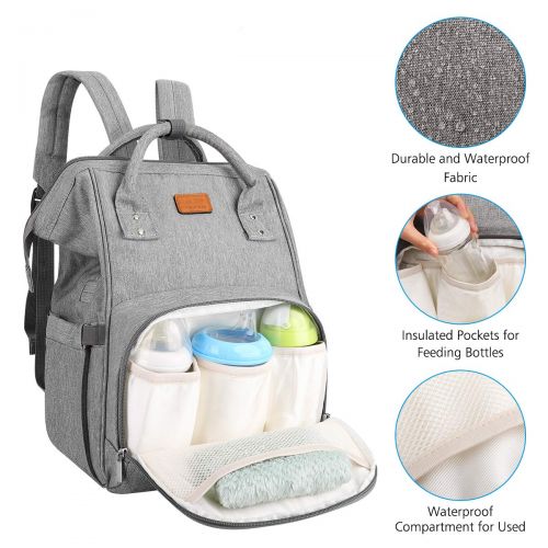  [아마존베스트]Diaper Bag Backpack, Sensyne Multi-Function Waterproof Maternity Baby Nursing Nappy Back Pack for Boy/Girl on Travel with Stroller Straps, Large & Stylish & Durable