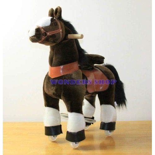  WONDERS SHOP USA Ponycycle Pony Cycle Ride On Horse No Need Battery No Electric Just Walking Horse CHOCOLATE (Dark) BROWN - Size SMALL for Children 2 to 5 Years Old or Up to 55 Pou