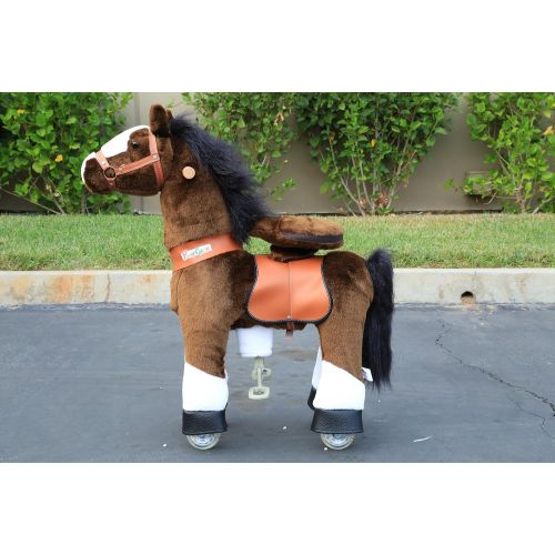  WONDERS SHOP USA Ponycycle Pony Cycle Ride On Horse No Need Battery No Electric Just Walking Horse CHOCOLATE (Dark) BROWN - Size SMALL for Children 2 to 5 Years Old or Up to 55 Pou