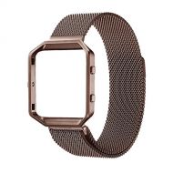 For Fitbit blaze band,Senter Milanese Loop Adjustable Stainless Steel Replacement Strap band for Fitbit blaze smart watch(Include Frame)