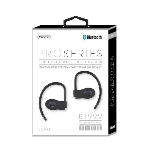  Sentry Industries Inc. Bluetooth Pro Series Wire-Free Earbuds - Color May Vary
