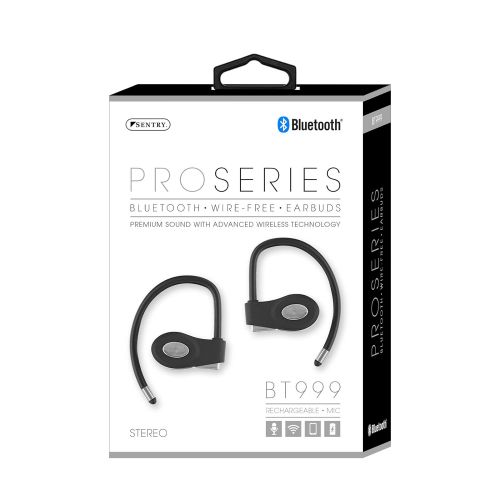  Sentry Industries Inc. Bluetooth Pro Series Wire-Free Earbuds - Color May Vary
