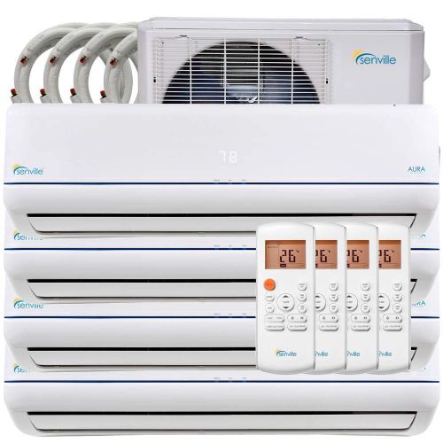  Senville 36000 BTU Quad Zone Mini Split Air Conditioner Heat Pump SENA-36HFQ