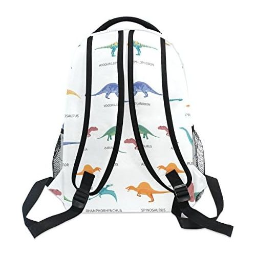  Senya School Backpack Dinosaurs Colored Bookbag for Boys Girls Travel Bag