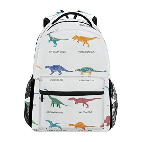  Senya School Backpack Dinosaurs Colored Bookbag for Boys Girls Travel Bag