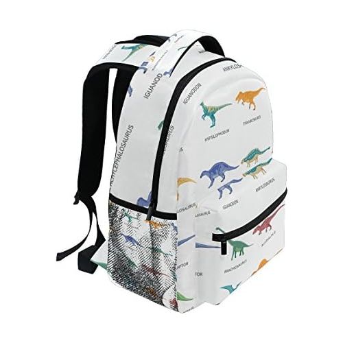  Senya School Backpack Dinosaurs Colored Bookbag for Boys Girls Travel Bag