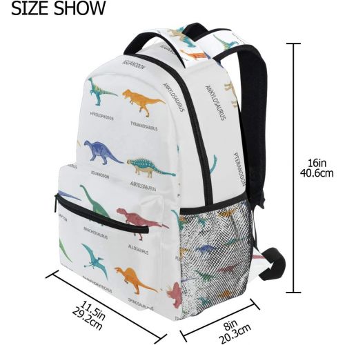  Senya School Backpack Dinosaurs Colored Bookbag for Boys Girls Travel Bag