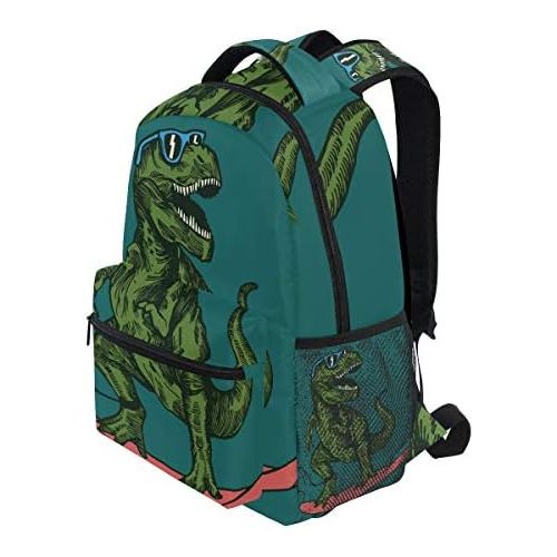  DOENR School Backpack Skateboard Dinosaur Teens Girls Boys Schoolbag