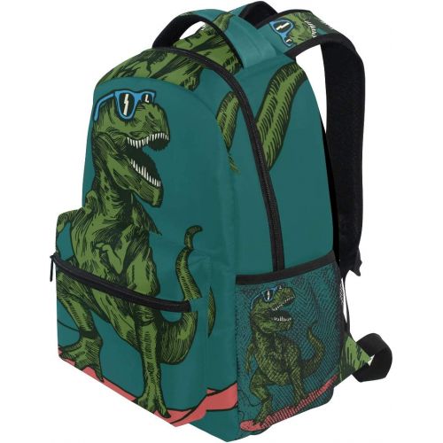  DOENR School Backpack Skateboard Dinosaur Teens Girls Boys Schoolbag