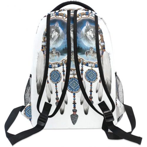  DOENR School Backpack Wolf Wind Chimes Teens Girls Boys Schoolbag