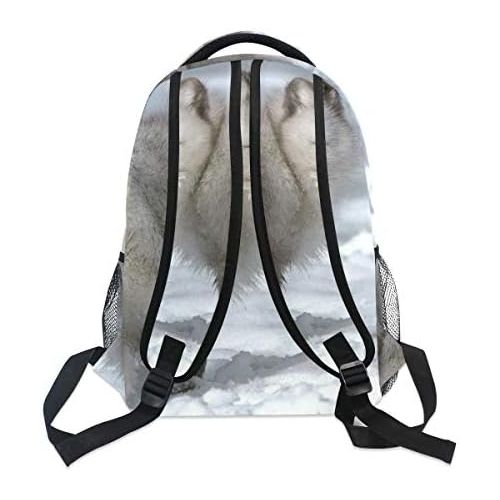  DOENR School Backpack Arctic Fox Teens Girls Boys Schoolbag