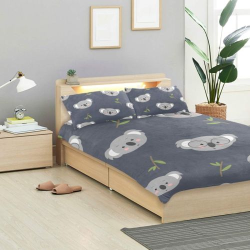  Senya senya 3 Pieces Duvet Cover Cute Koala Soft Warm Twin Bedding Set Quilt Bed Covers for Kids Boys Girls