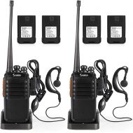 Seodon Walkie Talkies for Adults Long Range with One Extra Battery for Each Radio Rechargeable Walkie Talkie Two Way Radios with Earpiece/Headsets(2 Pack)