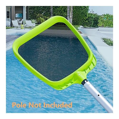  Sepetrel Pool Skimmer - Reinforced Frame & Large Opening Nylon Leaf Rake Net,for Spa Pond Swimming Pool, Pool Cleaning Supplies and Accessories, (Pole Not Included)