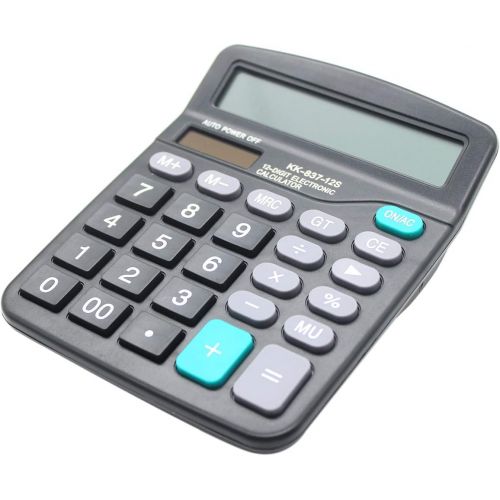  Septo Desk Calculator, 12-Digit Solar Battery Office Calculator with Large LCD Display Big Sensitive Button, Dual Power Desktop Calculators