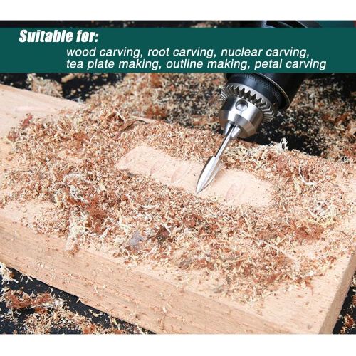  [아마존베스트]Septo 5 PCS Wood Carving Tools, Engraving Drill Accessories Bit Universal Fitment for Rotary Tools