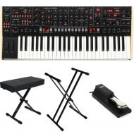 Sequential Trigon-6 6-voice 49-key Polyphonic Analog Synthesizer Essentials Bundle