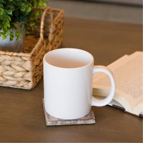  Serami 19oz White Large Classic Mugs for Coffee or Tea. Large Handle and Heavy Duty Construction, Set of 4