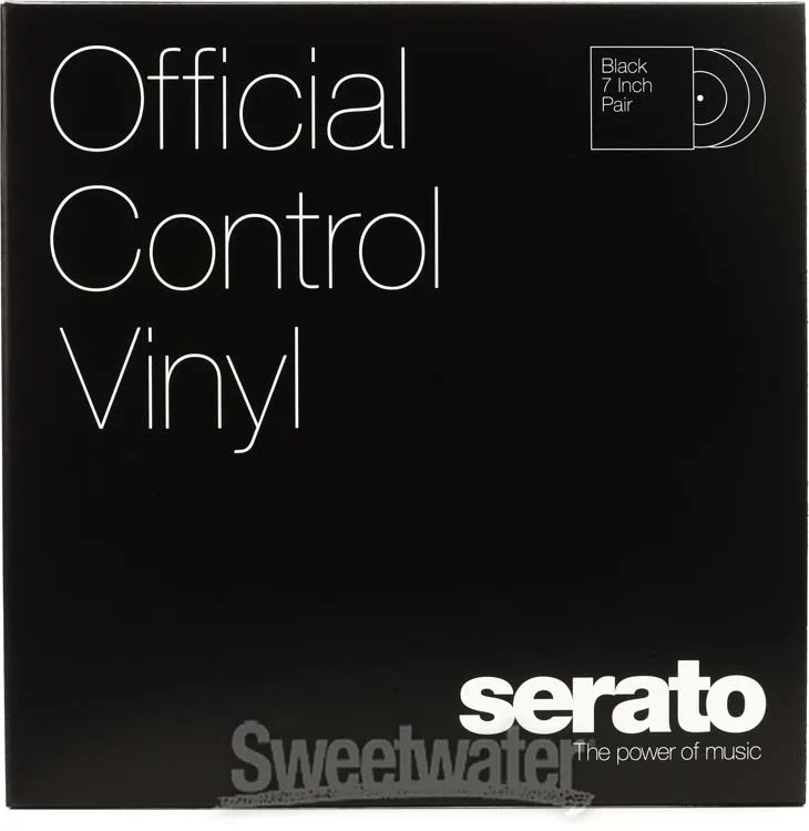  Serato 7 inch Control Vinyl Pair - Solid Black