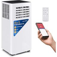 SereneLife Small Air Conditioner Portable 10,000 BTU with Built-in Dehumidifier - Portable AC unit for rooms up to 450 sq ft - WiFi app + Remote Control, Window Mount Exhaust Kit