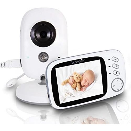  Video Baby Monitor Long Range Upgraded 850’ Wireless Range, Night Vision, Temperature Monitoring and Portable 2” Color Screen Serenelife USA SLBCAM20