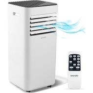 SereneLife SLPAC16W Portable Air Conditioner-10000 BTU Capacity (Ashrae) Compact Home A/C Cooling Unit with Built-in Dehumidifier & Fan Modes, Includes Window Mount Kit (White)