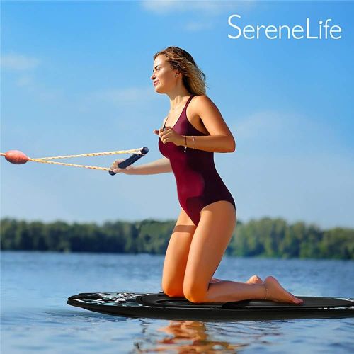  [아마존베스트]SereneLife Water Sport Kneeboard with Hook for Kids & Adults, Kneeboard with Strap for Boating, Waterboarding, Kneeling Boogie Boarding, Knee Surfing