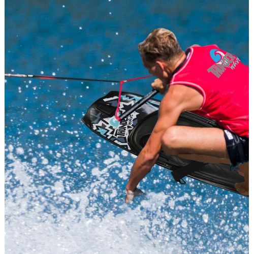  [아마존베스트]SereneLife Water Sport Kneeboard with Hook for Kids & Adults, Kneeboard with Strap for Boating, Waterboarding, Kneeling Boogie Boarding, Knee Surfing